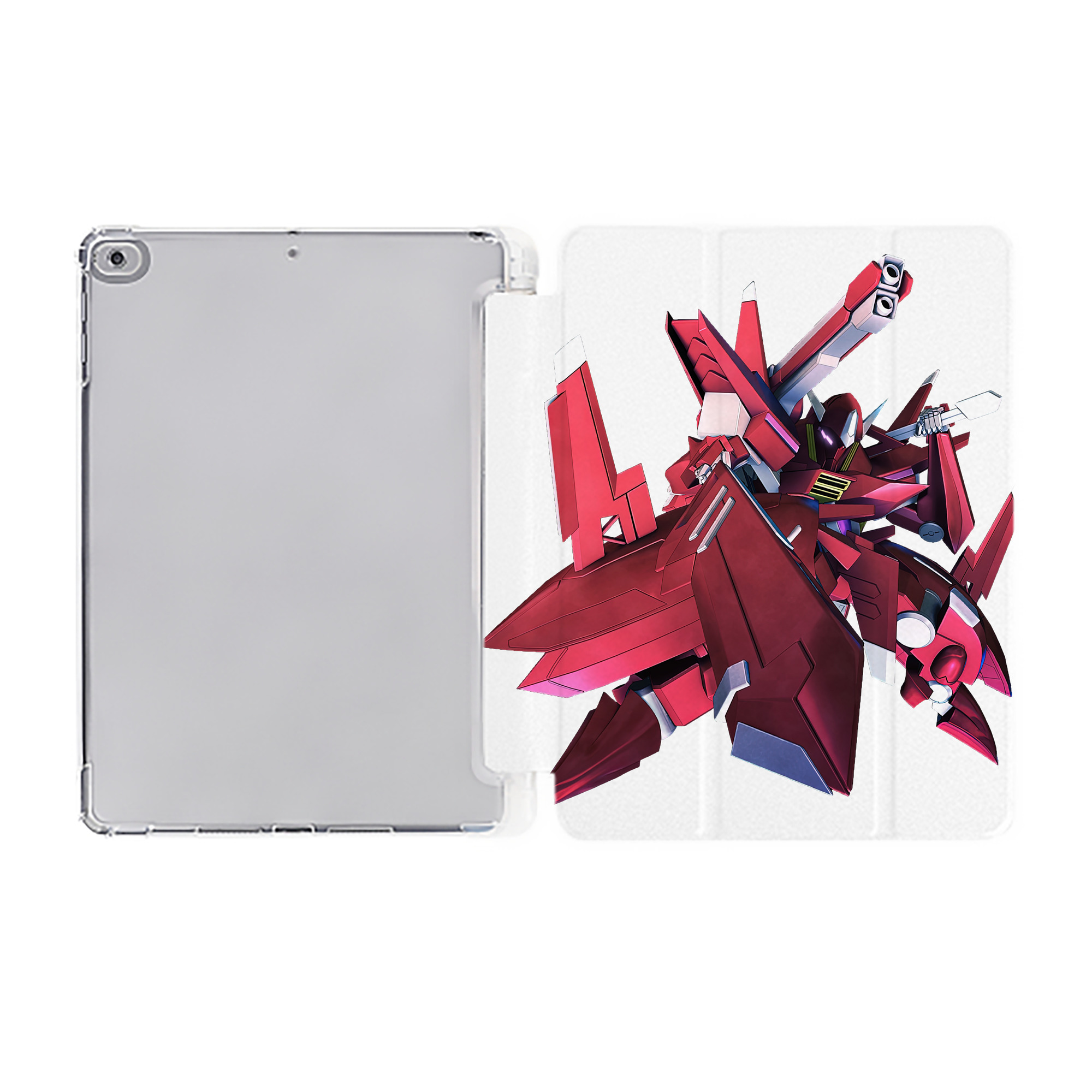 （画像用） 機動戦士ガンダム Mobile Suit Gundam IPad ケース ペン収納付き 三つ折りスタンド PUレザー×シリコン 対応機種9.5/10.5/10.9インチ